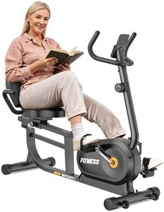 Dskeuzeew Recumbent Exercise Bike, Recumbent Stationary Bike, 150KG Weight Capacity & 16-level Resistance, Magnetic Recumbent Bike with LCD Monitor, Heart Rate Handle