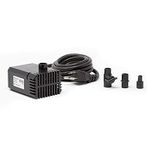 Spaces Places M130AS 160 GPH Auto-Shutoff Small Pump for Indoor/Outdoor Ponds, Black