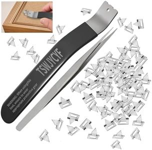 TSWJYCYF Glazing Points,Glazier Point Driver with Disassembly Function and 100 Pcs Glazier Points,Point Drivers for Picture Framing(Black)