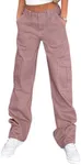 Lepunuo Cargo Pants Women Mid Rise 