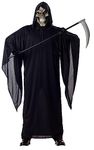 California Costumes 01055-Black-X-Large Grim Reaper Adult-Sized Costume, Solid, Black, XL