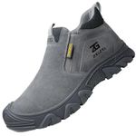 Steel Toe Sneakers Steel Toe Work Shoe for Men Women Slip On Grey