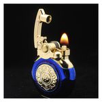 Vintage antique lighters, reusable windbreak lighters, cool lighters, birthday gifts for men's dads and husbands Kerosene lighter (Blau) candle lighter