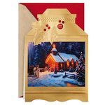 Hallmark Thomas Kinkade Christmas Card with Sound and Light (Lantern, "O Holy Night")