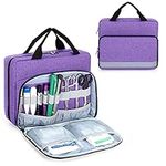 Trunab Padded Stethoscope Case, Small First Aid Kit Bag Empty, Hold Two Stethoscopes Compatible with 3M Littmann/MDF/ADC, Ideal for Home, Car, Camping and Hiking,Purple