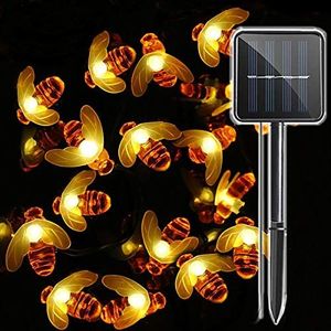 Alimentato ad energia solare Per Luce esterna, Impermeabile 30 LED Fata Luci a corda, Bumble Bee Luce decorativa per Garden, Flower Fence, Patio, Prato, Alberi, Party, Casa, Natale (Bianco caldo)