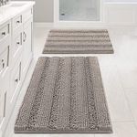 H.VERSAILTEX Taupe Bathroom Rugs Ba