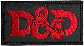 Dungeon & Dragons Logo Patch - Funny Tactical Military Morale Embroidered Patch Hook Fastener Backing Black Background