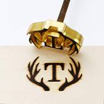 Custom Logo Wood Branding Iron,Reliable Leather Branding Iron Stamp,BBQ Heat Stamp Including The Handle,Antlers Design Stamp (3.5x3.5)