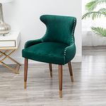 Roundhill Furniture Lindale Velvet Upholstered Nailhead Trim Accent Chair, Green