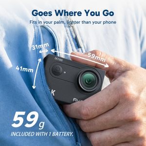 AKASO EK7000 4K Action Camera with 64GB Card – 20MP Waterproof, Wide Angle, Accessory Kit