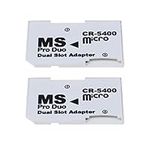 The Lord of the Tools 2pcs Dual SD/TF Card to MS Memory Card Holder CR5400 512GB Compatible with Sony Memory Stick PSP Dual Slot Adapter 31x20mm