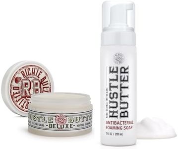 Hustle Butter Tattoo Soap & Aftercare Balm - Antibacterial Soap, Safe To Use While Healing, Vegan, No Petroleum - 5 Ounce Balm & 7 Ounce Tattoo Wash Kit