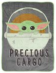 Jay Franco Star Wars The Mandalorian Precious Cargo 130 x 150cm Fluffy Throw Blanket