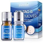 Pureskin Skin Tag Remover & Mole Corrector And Repair Lotion Set, Remove Tags and Moles Effortlessly