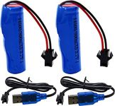 Blomiky 2 Pack 3.7V 500mAh Li-ion R