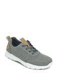 Chums | Men's | Dr Keller Wide Fit Lace Up Canvas Shoes | Lightweight Breathable Design | Grey