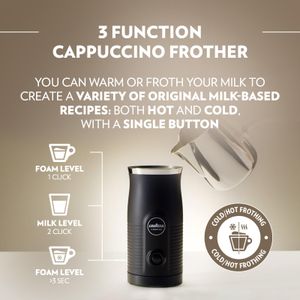Lavazza Milk Easy Frother – Black Electric Foam Maker