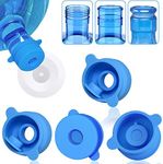 U-Goforst [4 PCS] 3 & 5 Gallon Water Jug Cap - 55mm Food Grade Silicone Reusable Bottle Cover for Standard/Screw/Crown Tops, Dispenser Replacement Lids, Non Spill & Leak Free 4 Pack