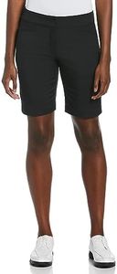 PGA TOUR Women’s Stretch360 Golf Short with Comfort Stretch Waistband - Motionflux, Black, 16