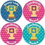 144 Dinner Time Trophies 30mm School Reward Stickers for Teachers or Parents