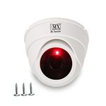MX Dummy CCTV Dome Camera with Flashing Red LED Light | Fake Security Camera for Indoor Outdoor Use | No Audio No Video | Surveillance Look for Home Office Shop (Dummy Camera, 1 PCS)