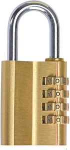 Padlock,1 Pack Combination Lock-Solid Brass Copper Security Padlocks Password Combination Code Lock for Gym Digital Locker Suitcase Drawer Lock Hardware by H Home-AMRT