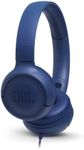 JBL Tune 500 Wired On-Ear Headphones, Blue