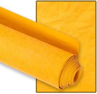 GONGZITEM Washable Kraft Paper Roll 16.9" x 58.5" – Sewable Kraft Paper Fabric for DIY Bag Making, Tote & Lunch Bags – Leather-Like Craft Material (GZ03)