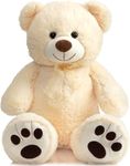 Hug N Feel 4 Feet Cream Giant Teddy Bear Soft, Plush, and Cuddly Stuffed Animal for Kids, Birthdays, Anniversaries, Valentine's Day, and Special Occasions Large Huggable