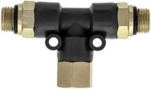 Master Airbrush Brand 2 Way Airbrush Air Hose Splitter Manifold with 1/8" BSP Fittings; 2 Male Air Outlets and 1 Female Air Inlet