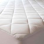 Niagara Sleep Solution 100% Cotton Quilted Mattress Protector Full Bed Size Breathable Absorbent Mattress Pad Cover Non Noisy (Full)