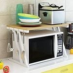 2-Tier Microwave Oven Shelf Stand W