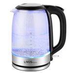 LIVINGbasics 1.7 L Glass Electric Kettle (BPA-Free), Water Boiler & Tea Kettle with LED Indicator Light, Auto Shut-Off & Boil-Dry Protection