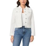 kensie Jeans for Women Forever Twill Jacket, White, XL