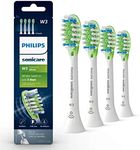 Genuine PHILIPS Sonicare W3 Premium Toothbrush Head, 4 Pack, White, HX9064/65