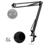 Blue Snowball Boom Arm with Pop Filter - Snowball MIC Boom Arm Stand with Foam Windscreen for Blue Snowball iCE USB Mic by YOUSHARES