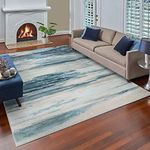 Cinknots Area Rugs Vintage Abstract Rug Home Modern Rugs Chic Ink Splash Soft Carpet Non-slip Carpets Area rug for Living room, Bedroom, Office and Indoor Decoration (Grey10, 200 x 300 cm)