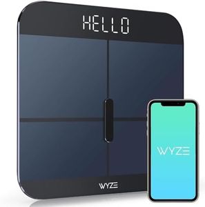 Wyze Smart Scale X - Digital Bathroom Scale for Body Weight, BMI, Body Fat, Muscle Mass, Heart Rate Monitor | Sync with Health Apps | Body Composition Analyzer for People, Baby & Pet, 400 lbs (Black)