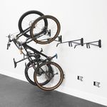 StoreYourBoard SwivelStow Bike Rack Garage Storage Rack 4 Pack - 4 Mountain Bike Bike Wall Mounts - Heavy Duty Bike Hanger - No-Lift Bike Rack Garage Storage Rack - Holds 70 lb Capacity