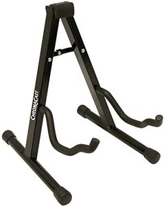 ChromaCast Folding A-Frame Guitar Stand for Acoustic and Electric Guitars with Secure Lock (CC-MINIGS),Black