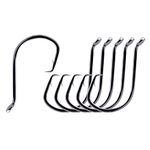 Saltwater Circle Hooks,50 Packs 2X Strong Octopus Fishing Hooks Customized Offest Sports Catfish Hook Bass Fishing Tackle Box Size (1/0-50 Packs)