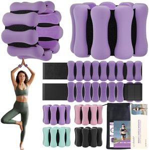 Wrist Weights, LC-dolida Ankle Weights for Women Men, Adjustable Wrist Weighted Bracelet for Home Gym Workout, Walking, Running, Pilate, Yoga, Exercise, Strength Training, Set of 2 (1LB Each), Purple