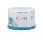 Memorex 700MB/80-Minute 52x Data CD-R Media 50-Pack Spindle