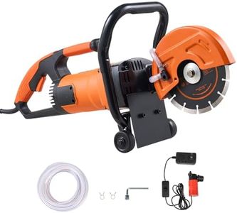 VEVOR Electric Concrete Saw, 7 in, 1900 W Motor Circular Saw Cutter with Max. 2.5 in Adjustable Cutting Depth, Wet Disk Saw Cutter, for Stone,Brick,Concrete