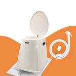 Premium Portable Indian Toilet to Western Toilet Convertor With Lid, With Sturdy Rubber Pad, Toilet Stool Suitable for Knee Patients, Disabled Men & Pregnant Women