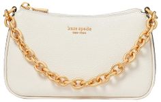 kate spade new york Women's Jolie Pebbled Leather Small Convertible Crossbody, Parchment, One Size