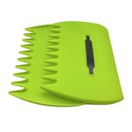 YYBD 1 Pair (2Pcs) Garden and Yard Leaf Scoops 13.2 x 9.6 Inch Hand Rake Plastic Hand Held Grass Claws Garden Rake Grabber for Picking Up Yard Leaves Lawn Garbage Trash Debris Grass Clippings (Green)