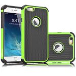 iPhone 6S Case, Tekcoo(TM) [Tmajor Series] iPhone 6 / 6S (4.7 INCH) Case Shock Absorbing Hybrid Best Impact Defender Rugged Slim Cover Shell w/Plastic Outer & Rubber Silicone Inner [Green/Black]