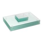 Harbour Housewares Glass Placemats & Coasters Set - 12pc - Clear - 30x20cm - Dining Table Protection Place Mats Cup Drink Coasters for Tabletops, Worktops